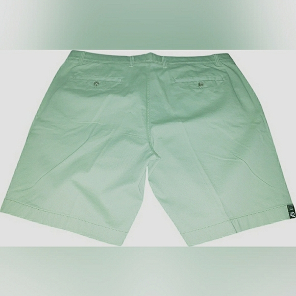 Preppy Mint Green 42 Classic Chino Flat Front Golf Pickleball Cruisewear Shorts - Picture 6 of 7